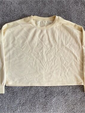 Thrive yellow Cropped Crewneck Sweatshirt